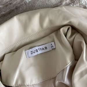 Faux leather trench coat